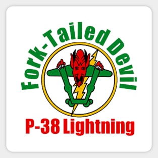 Fork-Tailed Devil P-38 Lightning Sticker